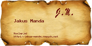 Jakus Manda névjegykártya